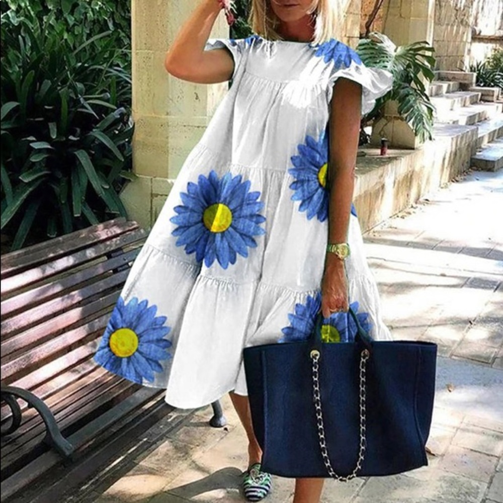 Women’s A-line MIDI Dress(Size XL)